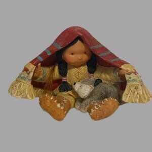 Vintage Friends of the Feather Enesco Native Figurine Karen Hahn Brothers Earth